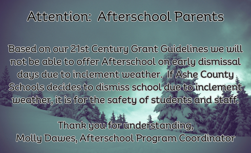 Early Student Release Due to Bad Weather
